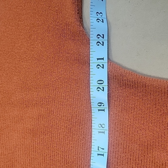 Michael Kors Sunset Orange (Rust) Long Sleeve Knit Sweater, NO SIZE TAG - Picture 7 of 9